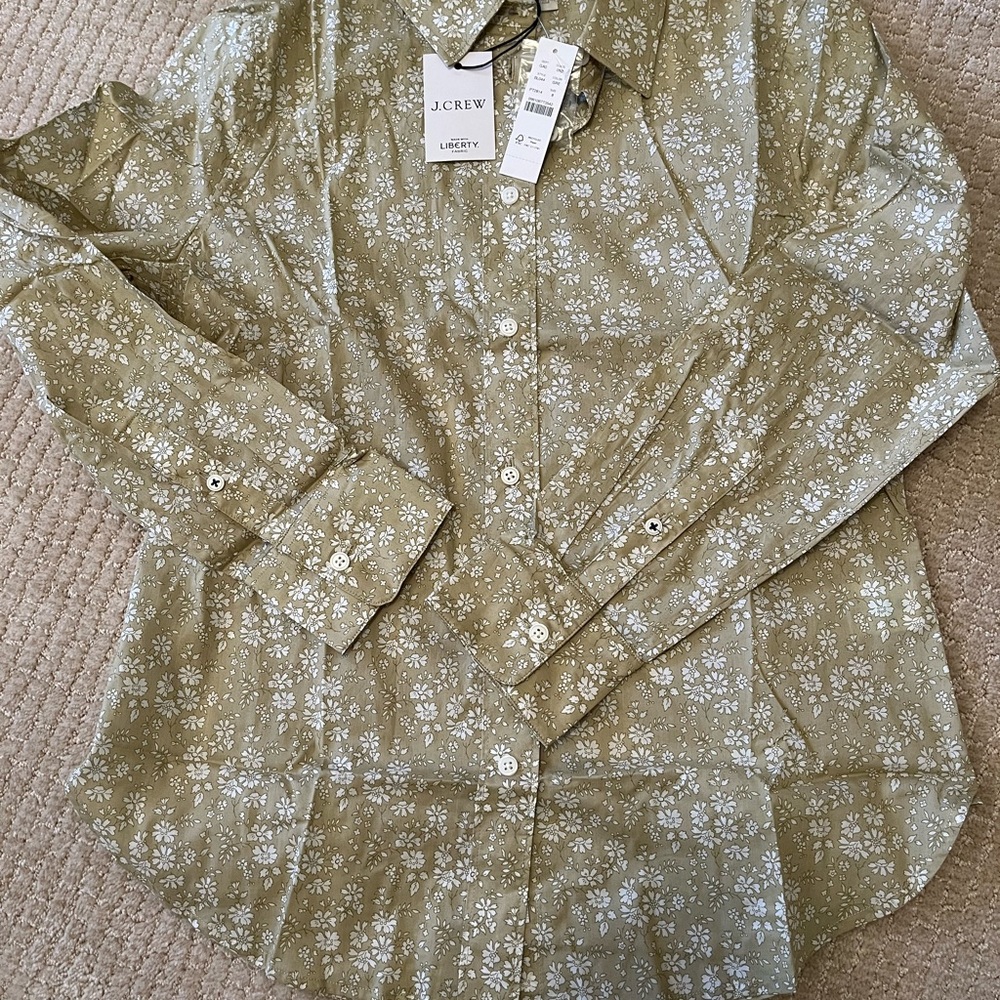 J. Crew Liberty slim-fit blouse